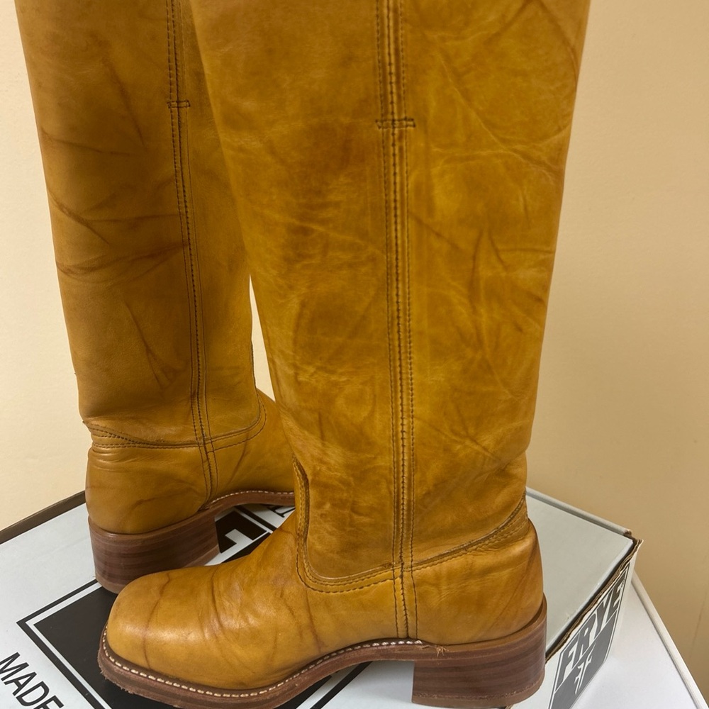 Frye Campus 14l boots Banana Size 7.5 Width Medium, Style 77050-2 - Picture 8 of 14